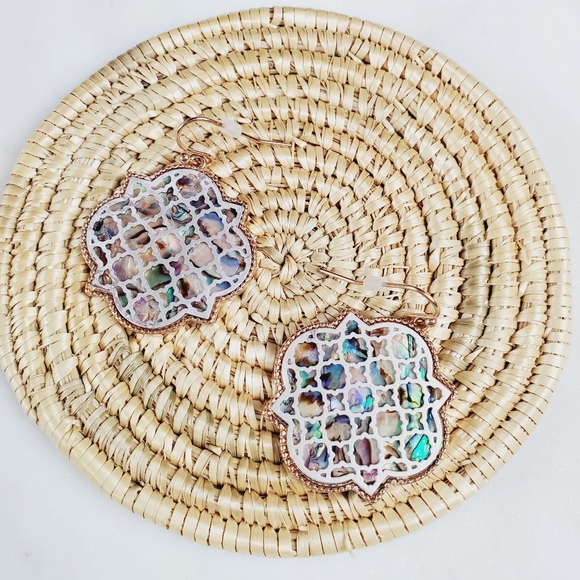 New abalone filigree dangle earrings - Picture 7 of 11